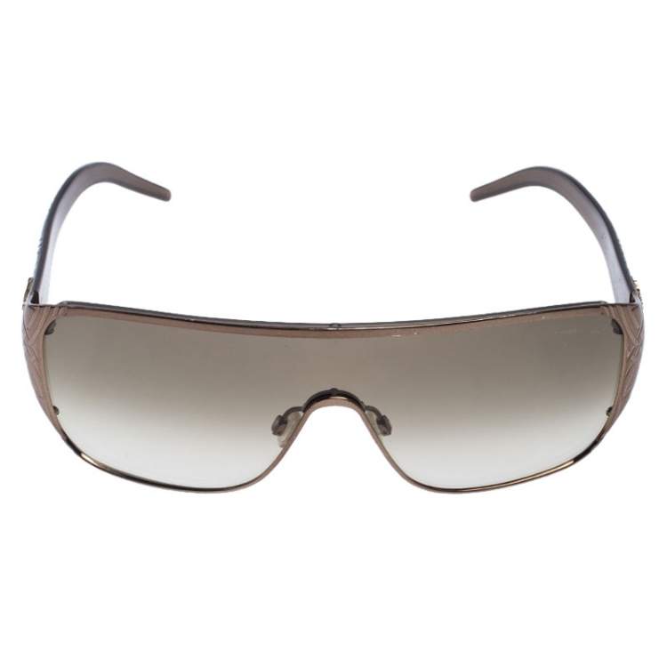 Pre Owned Roberto Cavalli Gold/Brown Gradient Icario Shield Unisex Sunglasses