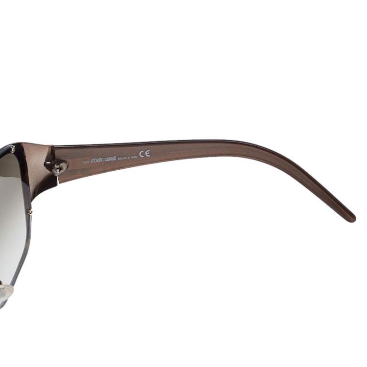 Pre Owned Roberto Cavalli Gold/Brown Gradient Icario Shield Unisex Sunglasses
