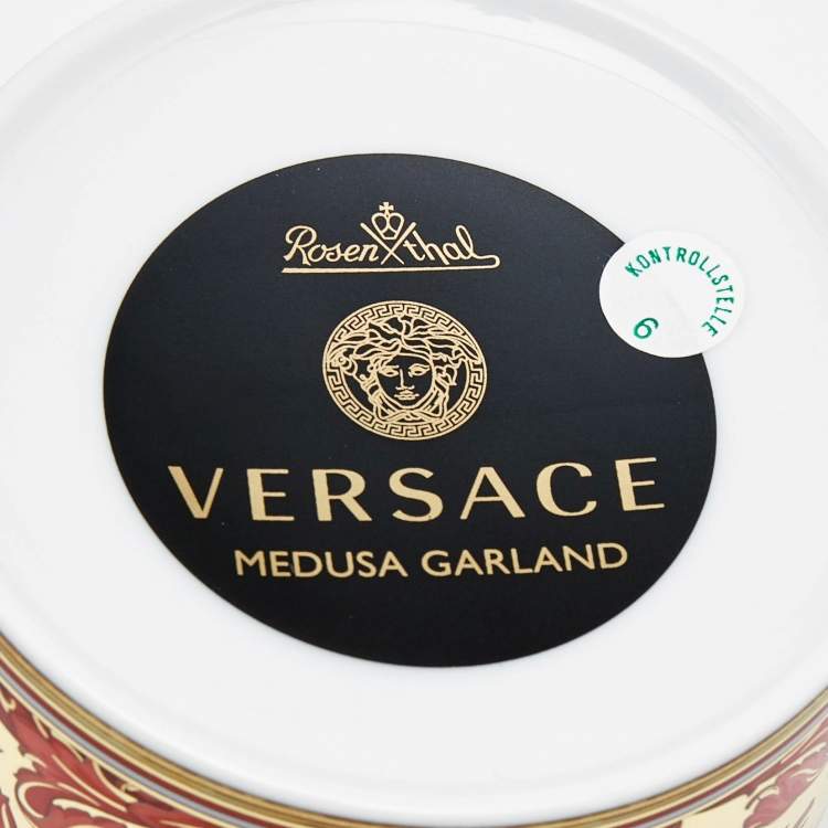 Pre Owned Rosenthal Meets Versace Medusa Garland Tea Cup with Saucer