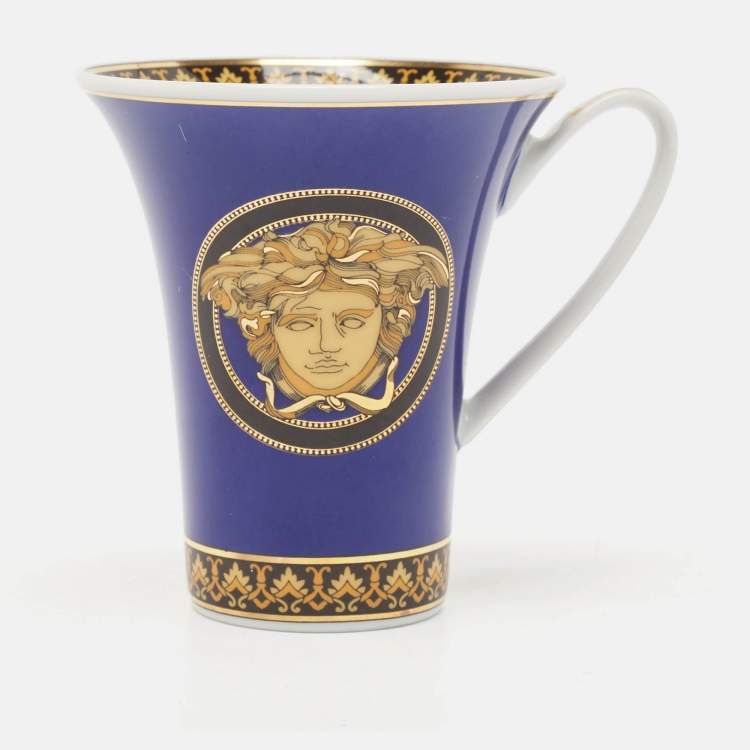 Pre Owned Rosenthal Meets Versace Medusa Espresso Cup & Saucer Set