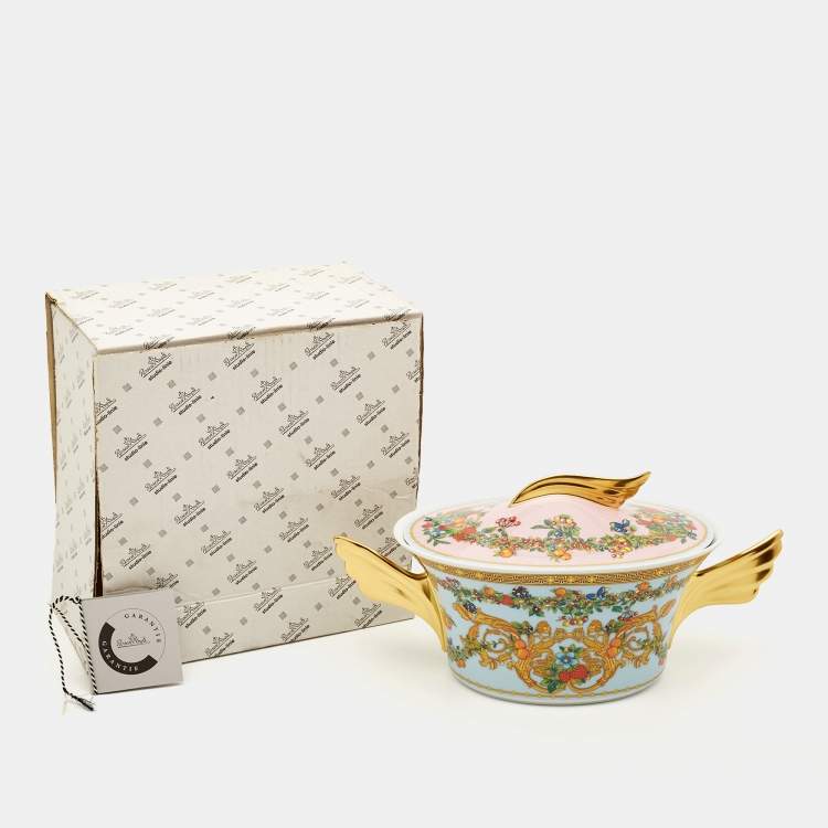 Pre Owned Rosenthal Meets Versace Ikarus Le jardin de Versace Covered Vegetable Bowl