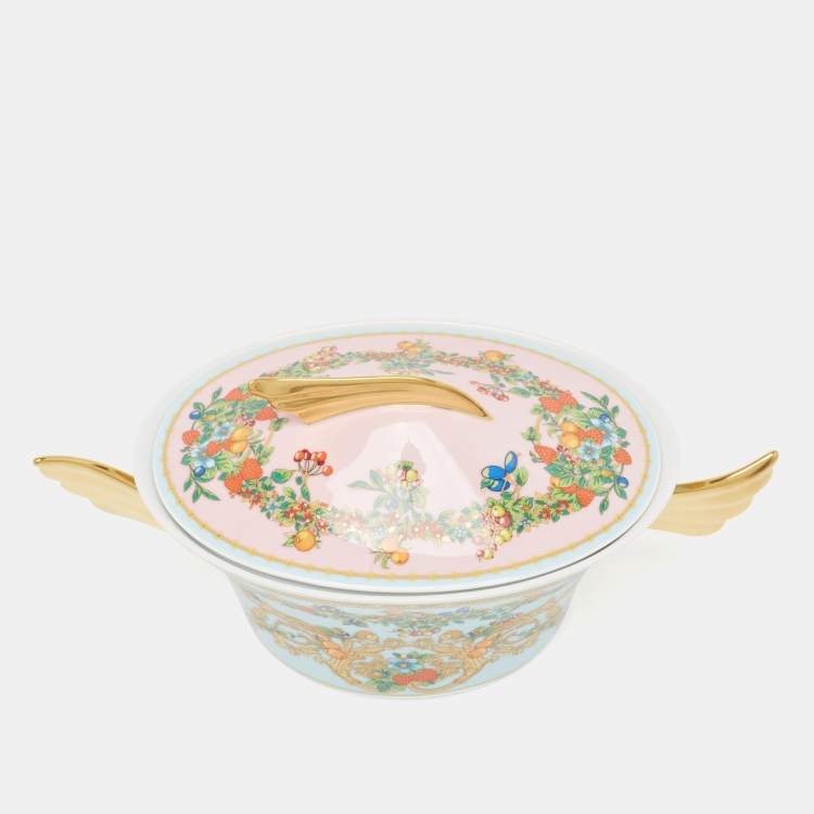 Pre Owned Rosenthal Meets Versace Ikarus Le jardin de Versace Covered Vegetable Bowl