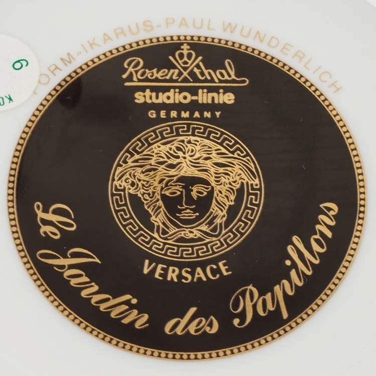 Pre Owned Rosenthal Meets Versace Le jardin de Versace Creamsoup Cup with Saucer Set of 2