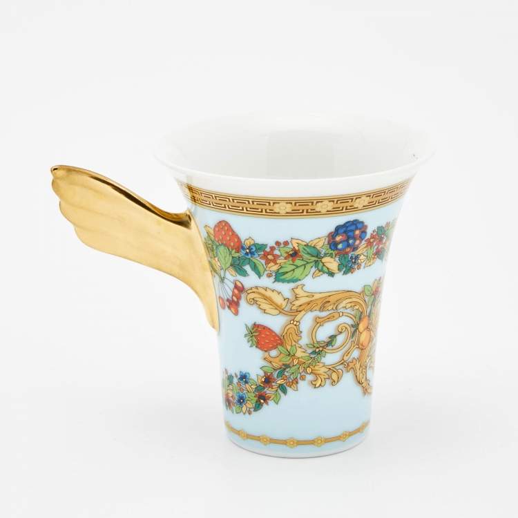 Pre Owned Rosenthal Meets Versace Le jardin de Versace Coffee Cup with Saucer Set of 6