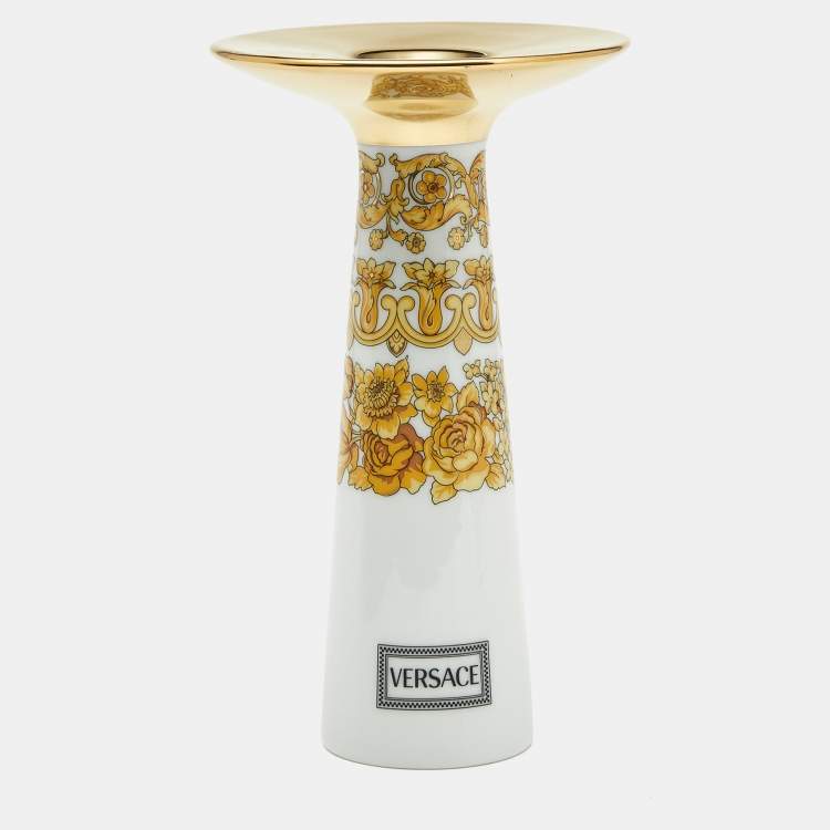 Pre Owned Rosenthal Meets Versace Medusa Rhapsody Candle Holder