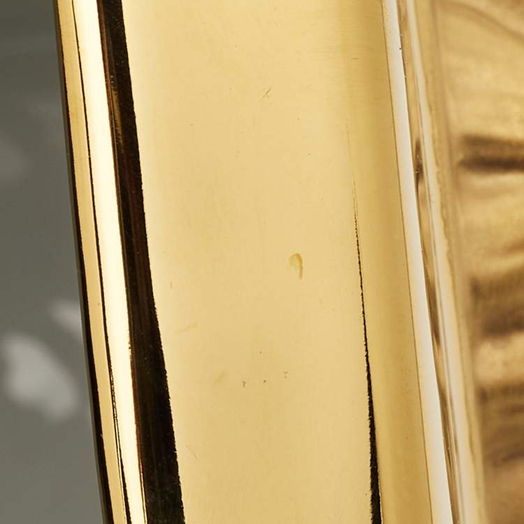 Pre Owned Rosenthal Meets Versace Gold Medusa Vanity Vase