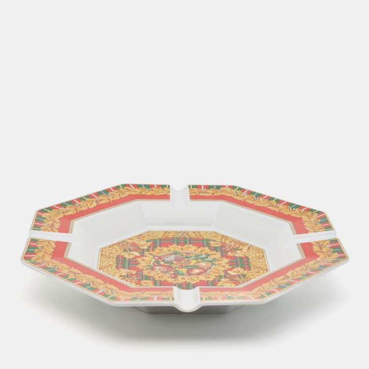 Pre Owned Rosenthal Meets Versace Yuletide Cheer Cigars Ashtray