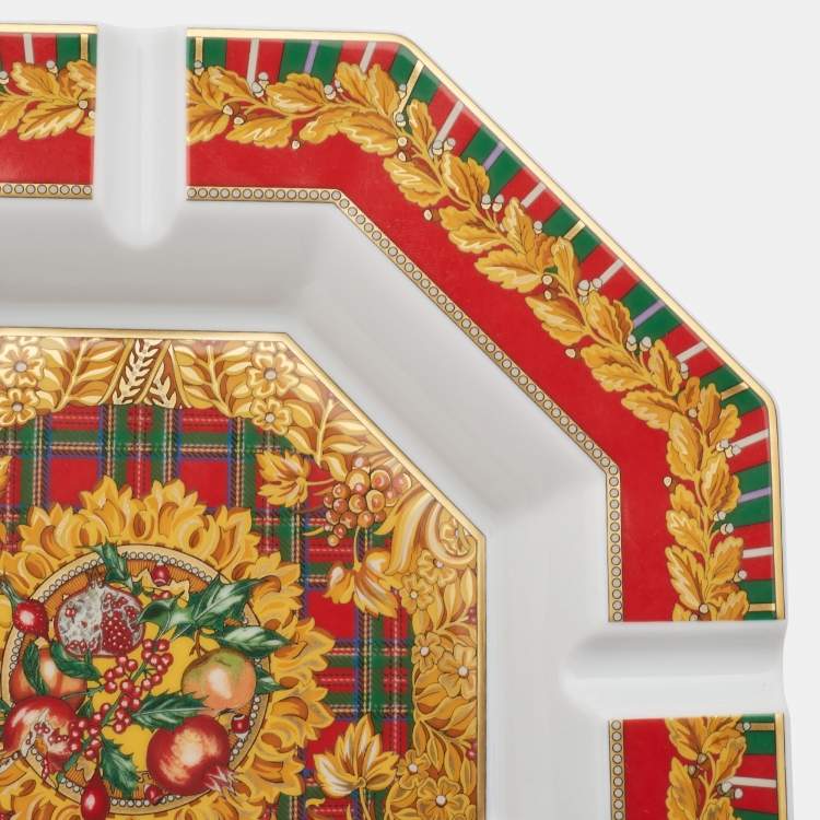 Pre Owned Rosenthal Meets Versace Yuletide Cheer Cigars Ashtray