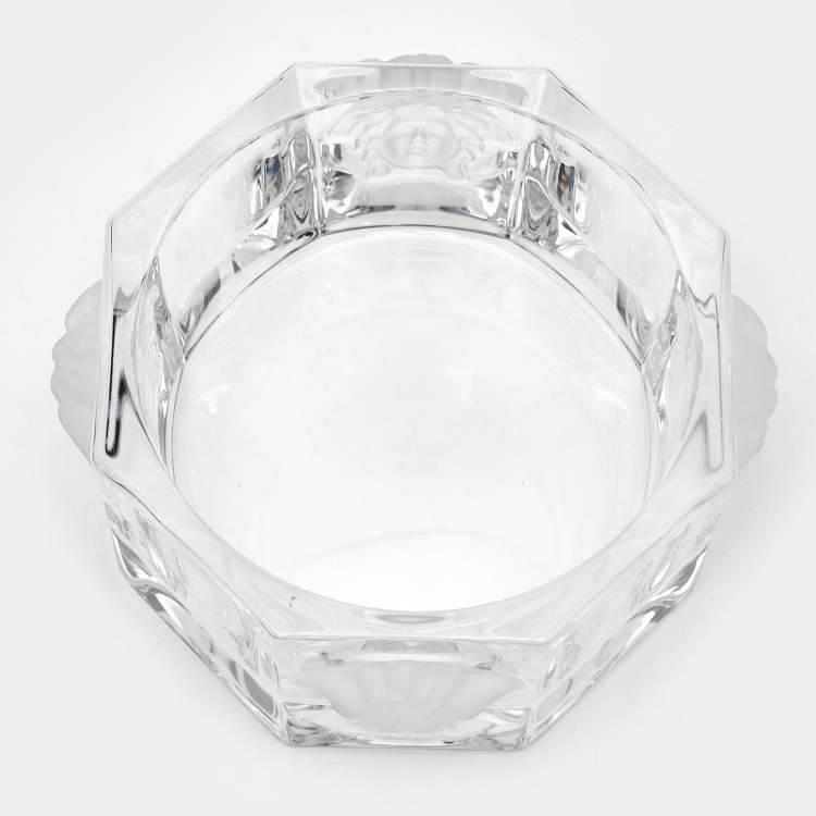 Pre Owned Rosenthal Meets Versace Medusa Head Octagonal Glass Bowl