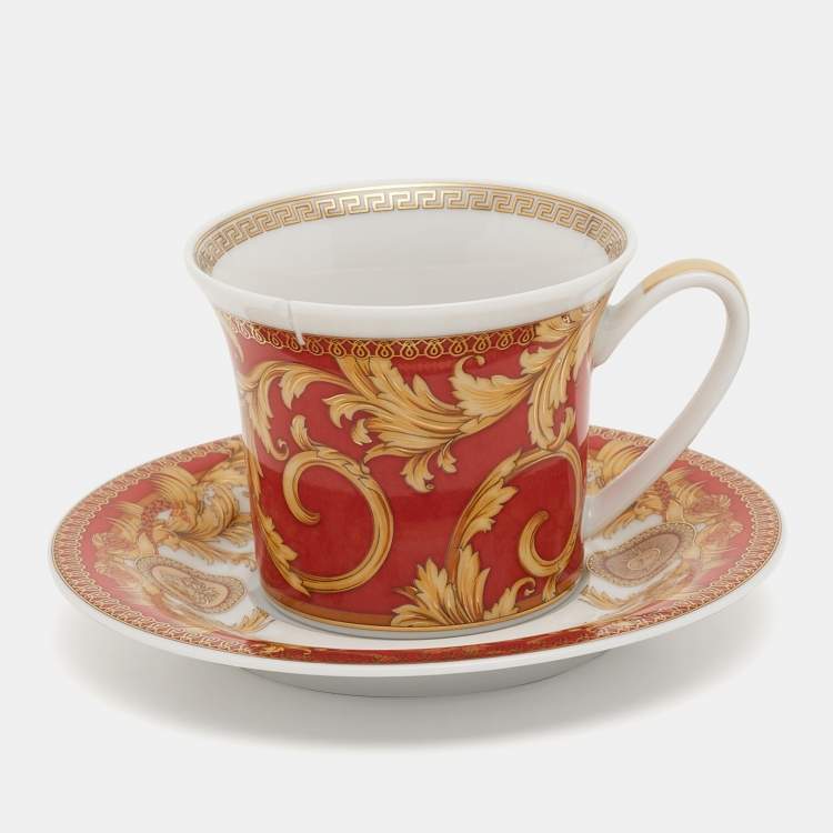 Pre Owned Rosenthal Meets Versace Asian Dream Espresso Cup & Saucer Set