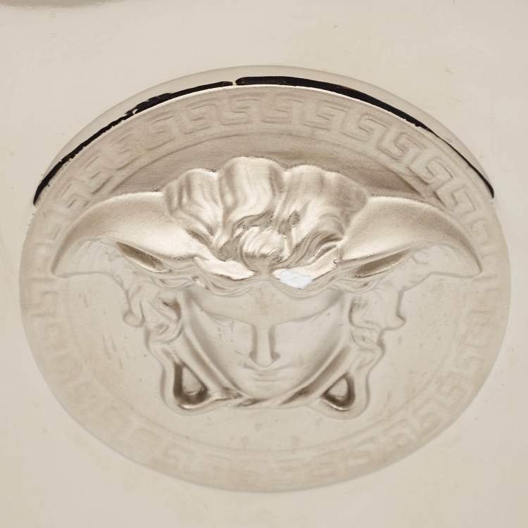 Pre Owned Rosenthal Meets Versace Platinum Medusa Vanity Vase