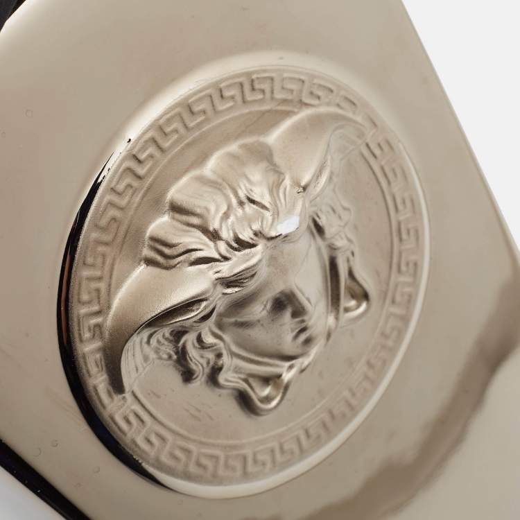 Pre Owned Rosenthal Meets Versace Platinum Medusa Vanity Vase