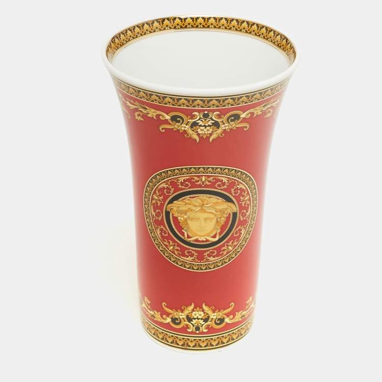 Pre Owned Rosenthal Meets Versace Porcelain Medusa Vase