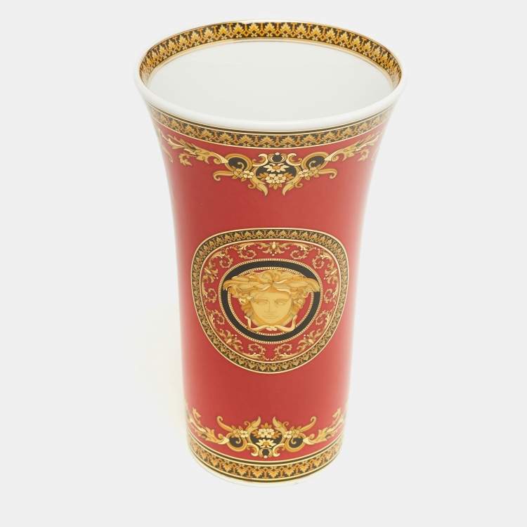 Pre Owned Rosenthal Meets Versace Porcelain Medusa Vase
