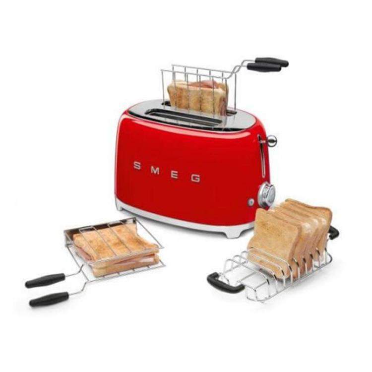 Pre Owned Smeg 50's Retro Style Aesthetic 2 Slice Toaster,Red (Available for UAE Customers Only)