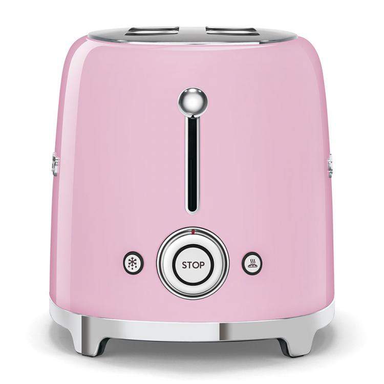 Pre Owned Smeg 50's Retro Style Aesthetic 2 Slice Toaster, Pink (Available for UAE Customers Only)