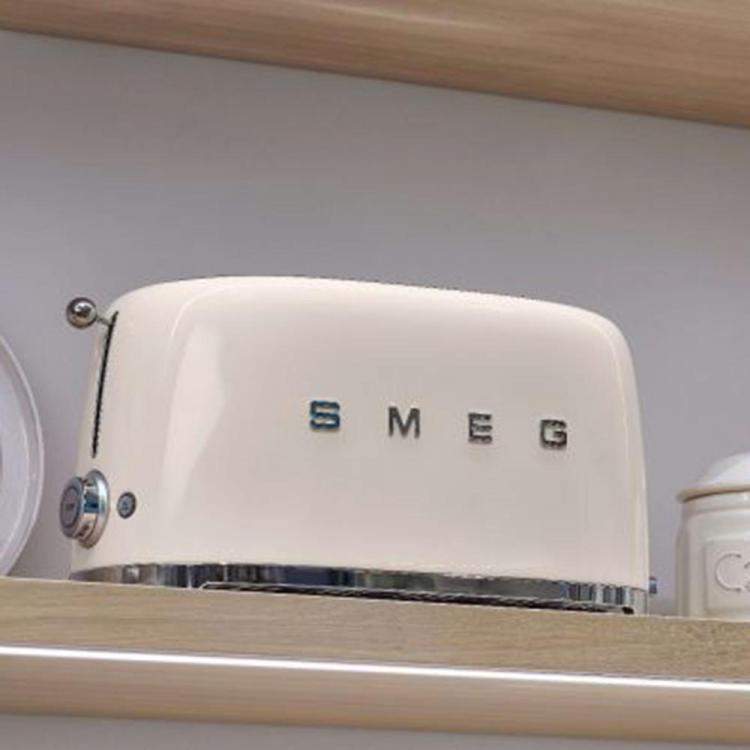 Pre Owned Smeg 50's Retro Style Aesthetic 4 Slice Toaster, Cream (Available for UAE Customers Only)