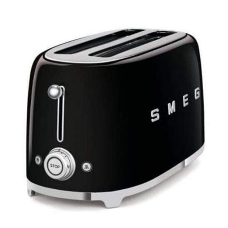 Pre Owned Smeg 50's Retro Style Aesthetic 4 Slice Toaster,Black (Available for UAE Customers Only)