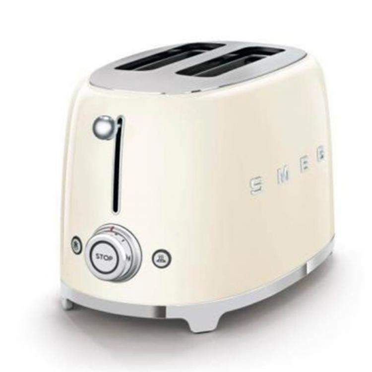 Pre Owned Smeg 50's Retro Style Aesthetic 2 Slice Toaster, Cream (Available for UAE Customers Only)