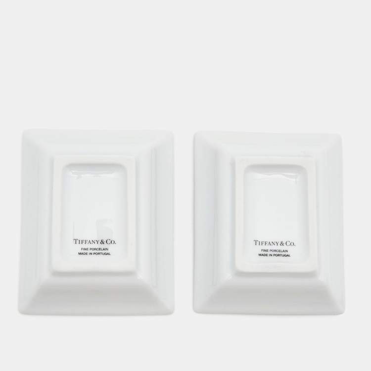 Pre Owned Tiffany & Co.  Vide Poche Porcelain Tray Set