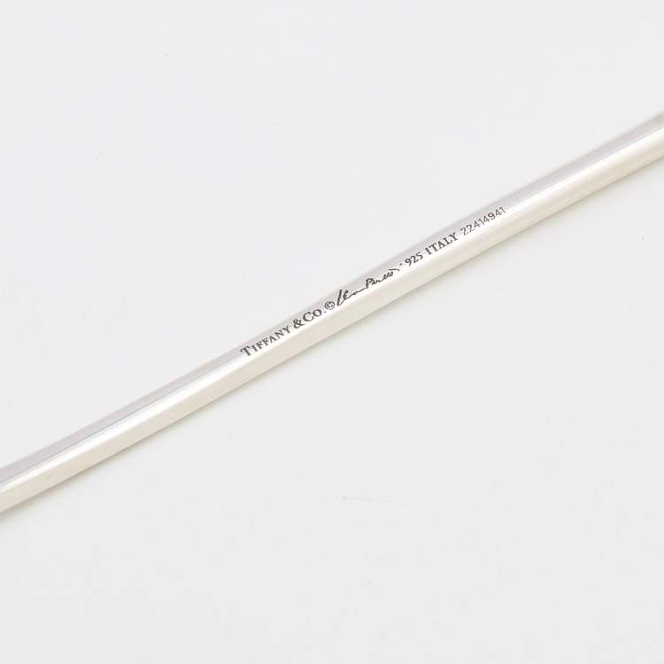 Pre Owned Tiffany & Co. Elsa Peretti Sterling Silver Open Heart Feeding Spoon