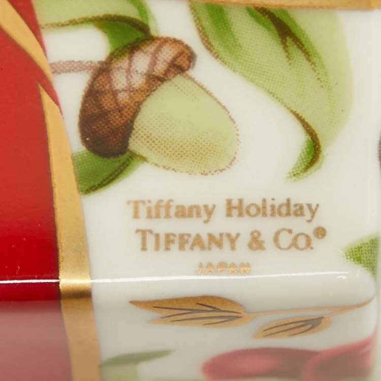 Pre Owned Tiffany & Co. Porcelain Tiffany Holiday Trinket Box