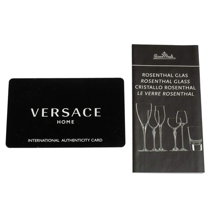 Pre Owned Versace x Rosenthal Medusa Lumiere Champagne Flute Set of 2 