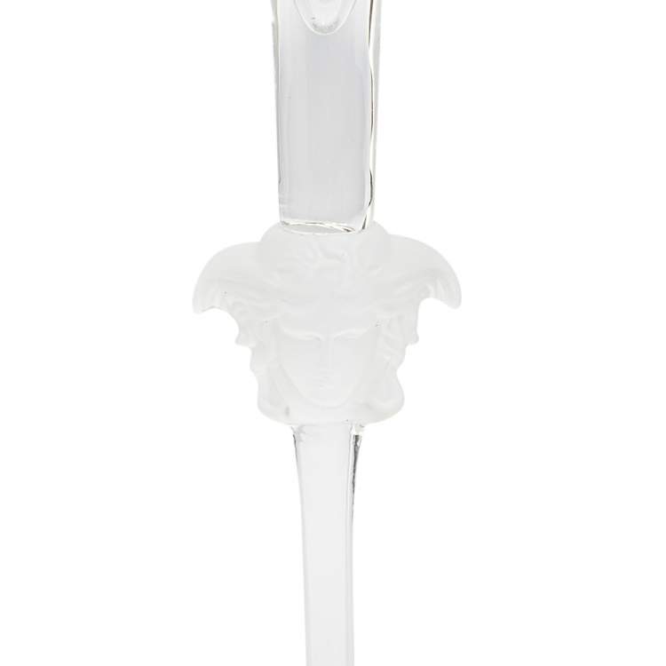 Pre Owned Versace x Rosenthal Medusa Lumiere Champagne Flute Set of 2 