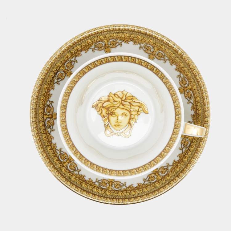 Pre Owned Versace x Rosenthal I Love Baroque Cup and Saucer Set Of 6