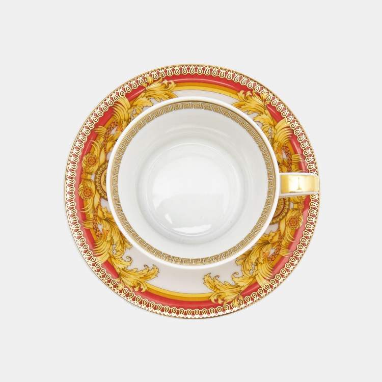 Pre Owned Rosenthal Meets Versace Asian Dream Expresso Cup & Saucer 