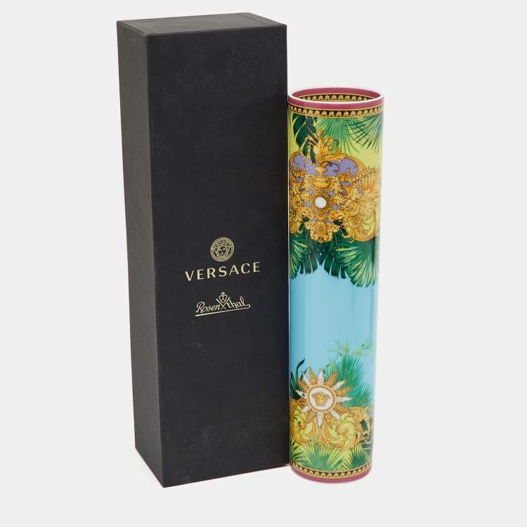 Pre Owned Versace X Rosenthal Jungle Animalier Tall Vase 36 cm