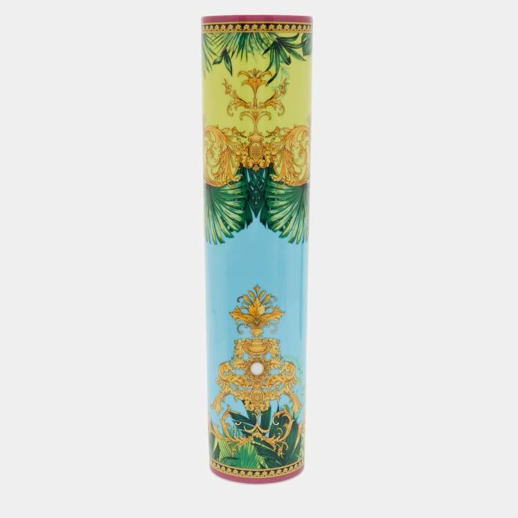 Pre Owned Versace X Rosenthal Jungle Animalier Tall Vase 36 cm