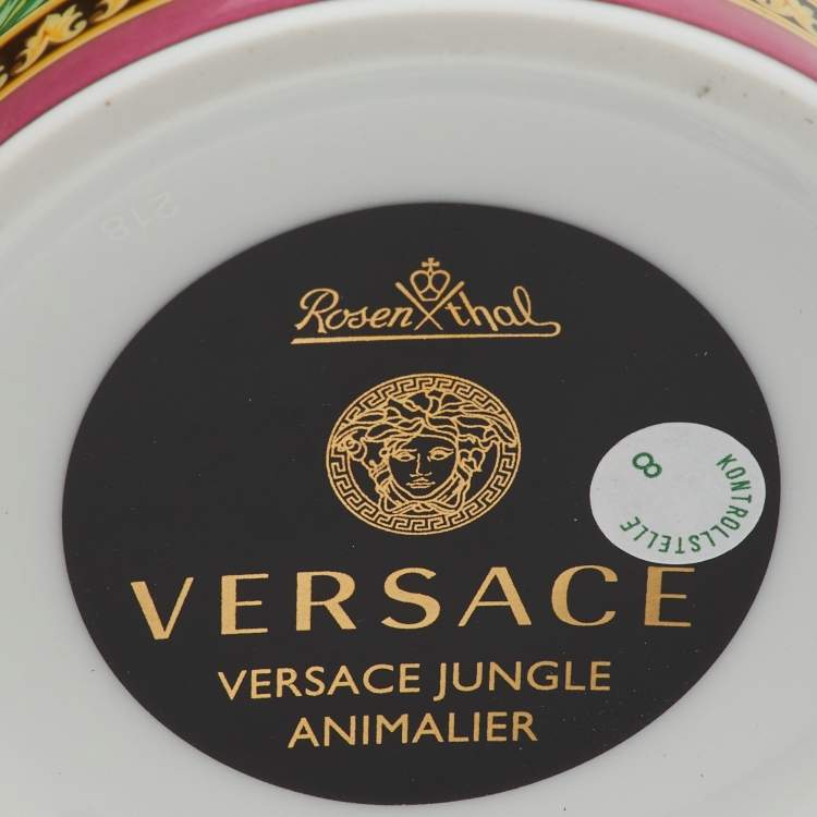 Pre Owned Versace X Rosenthal Jungle Animalier Tall Vase 36 cm