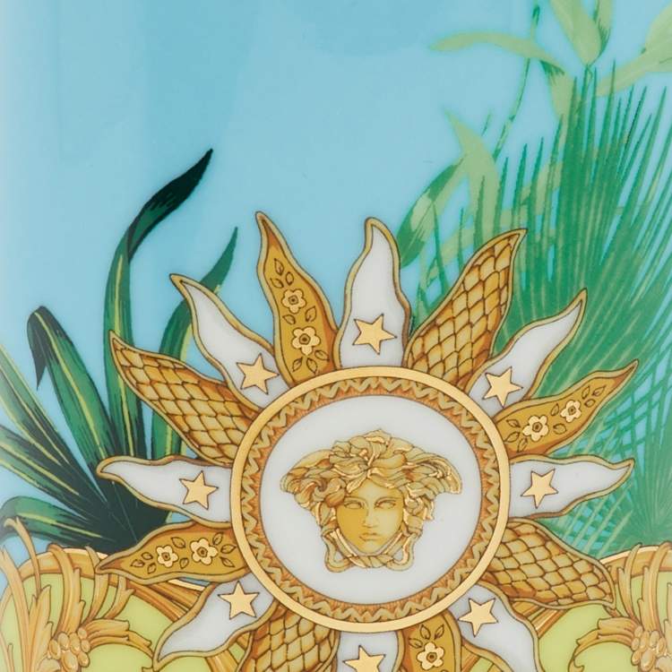 Pre Owned Versace X Rosenthal Jungle Animalier Tall Vase 36 cm