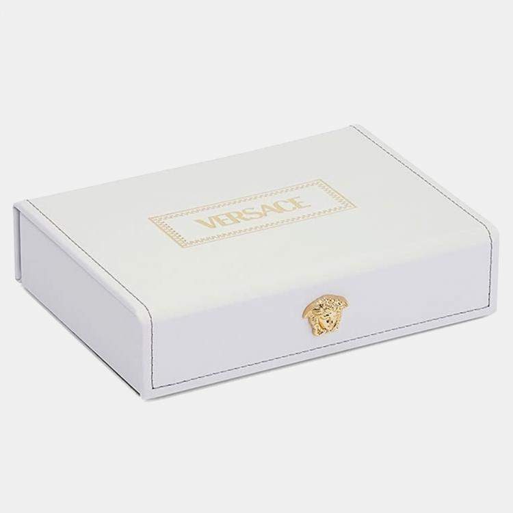 Pre Owned Versace Medusa White General Playing Cards Box Set