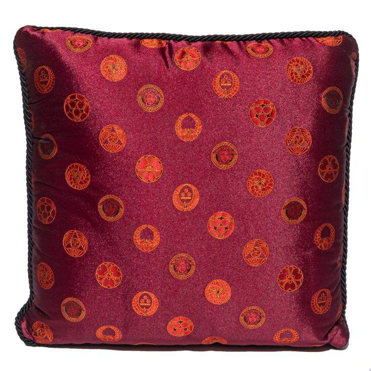 مملوكة مسبقًا Versace Medusa Blue & Red Cotton Cushion