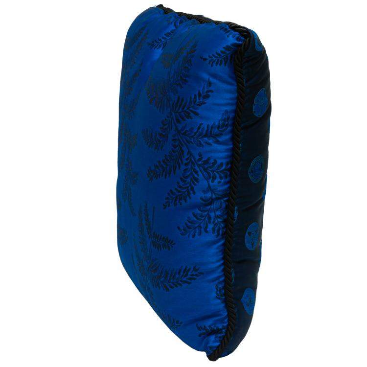 Pre Owned Versace Medusa Blue Cotton Cushion 45 CM