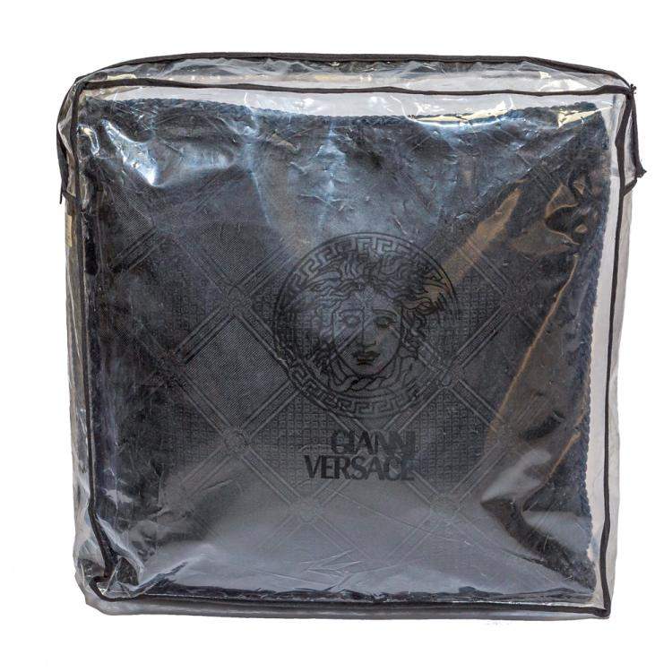 Pre Owned Versace Medusa Black Cotton Cushion 45CM