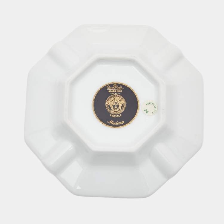 Pre Owned Rosenthal Meets Versace Porcelain Medusa Ashtray
