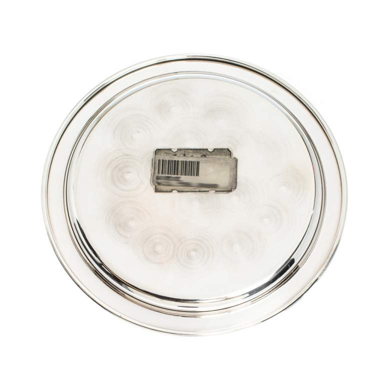 Pre Owned Versace Silver 925 Medusa Mini Round Tray 