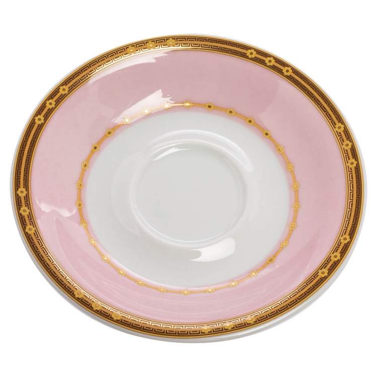 Pre Owned Versace x Rosenthal Le jardin de Versace Saucers Set of 3