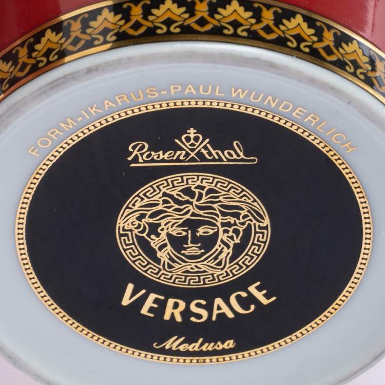 Pre Owned Versace x Rosenthal Medusa Porcelain Tea Cups Set of 5
