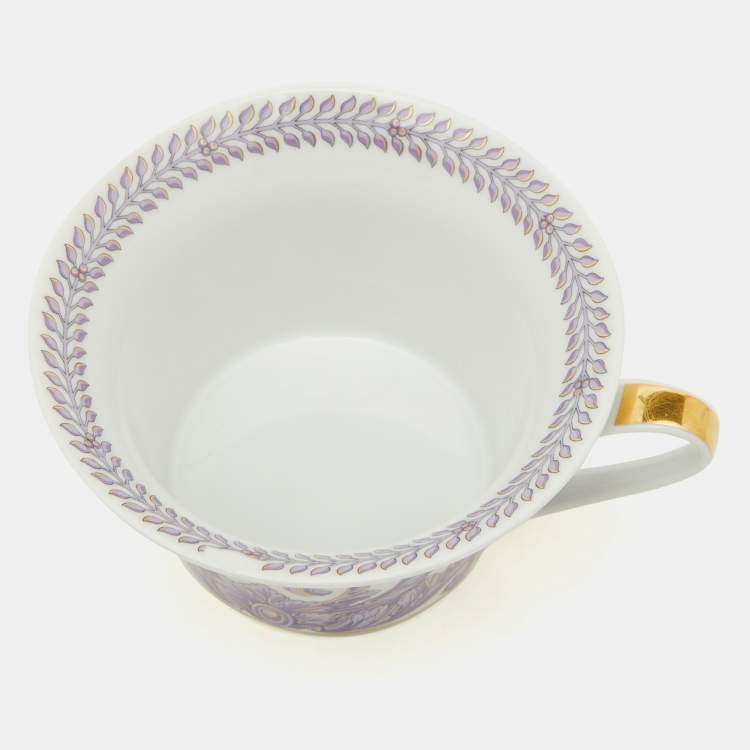 Pre Owned Versace X Rosenthal Le Grand Divertissement Tea Cup & Saucer Set of 10