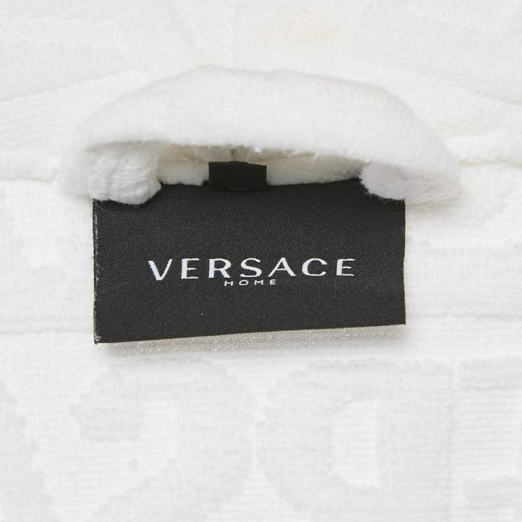 Pre Owned Versace Home Terry Baroque Belted Bathrobe M 