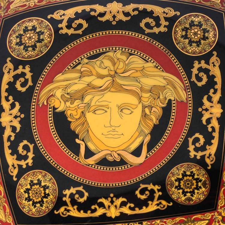 Pre Owned  Rosenthal Meets Versace Medusa Square Dish