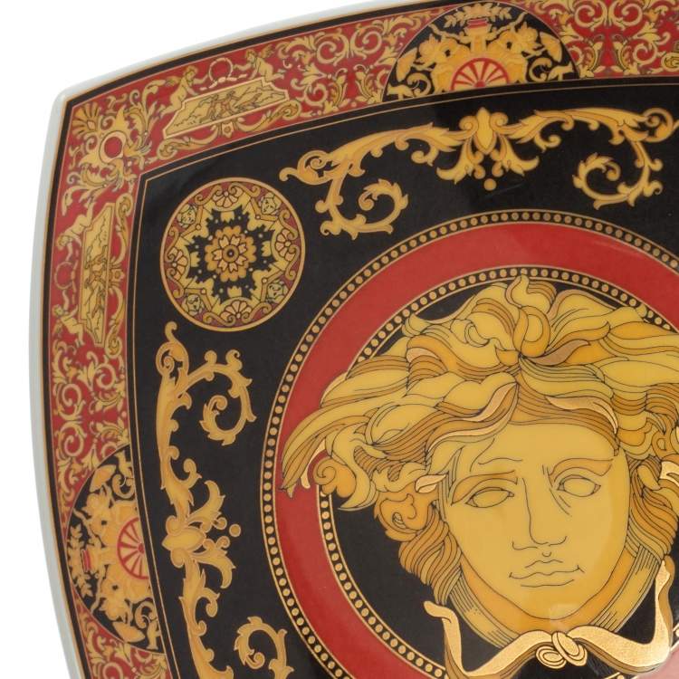 Pre Owned  Rosenthal Meets Versace Medusa Square Dish