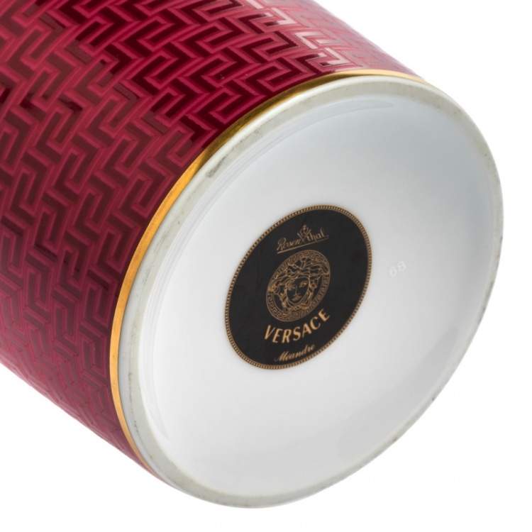 Pre Owned Versace X Rosenthal Méandre Porcelain Vase