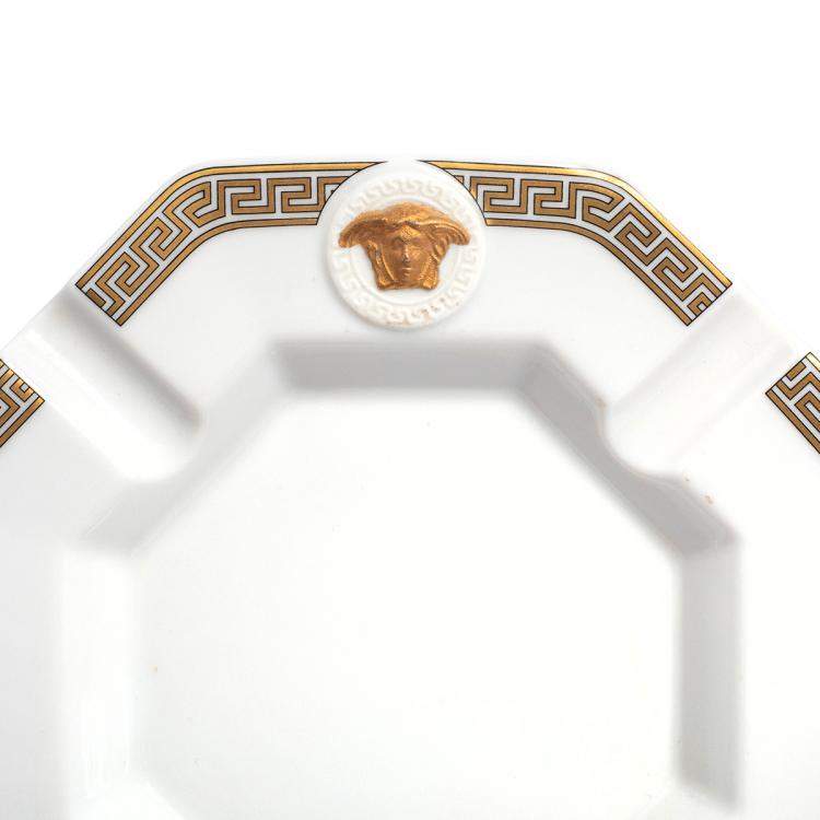 Pre Owned Rosenthal Meets Versace Medusa Gorgona Porcelain Ashtray