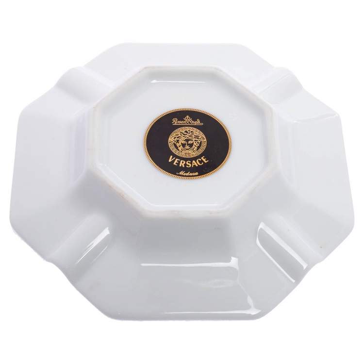 Pre Owned Versace x Rosenthal Medusa Porcelain Octagonal Ashtray 13.5 cm 
