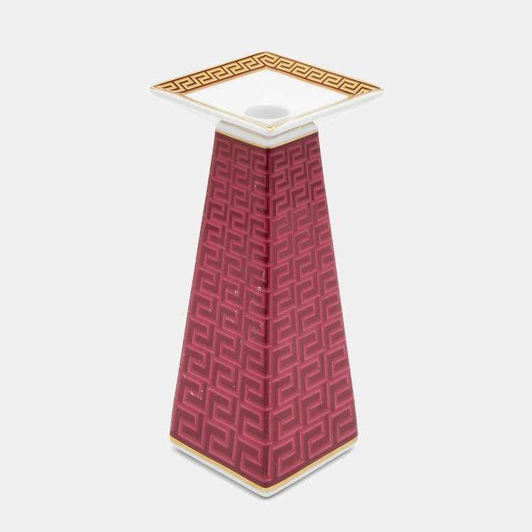 Pre Owned Versace X Rosenthal Méandre Porcelain Candle Holder